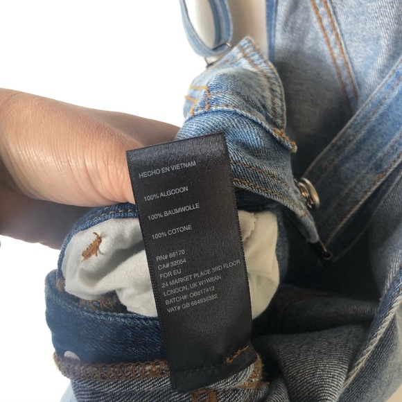 BDG denim short overalls sz xs - Picture 5 of 8